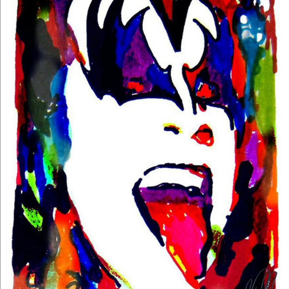 GENE SIMMONS ART POSTER 18x24 MINT NEW CONDITION !!